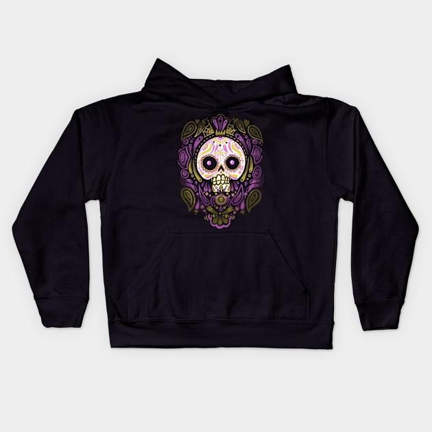 Day of the Calavera Kids Hoodie by wotto